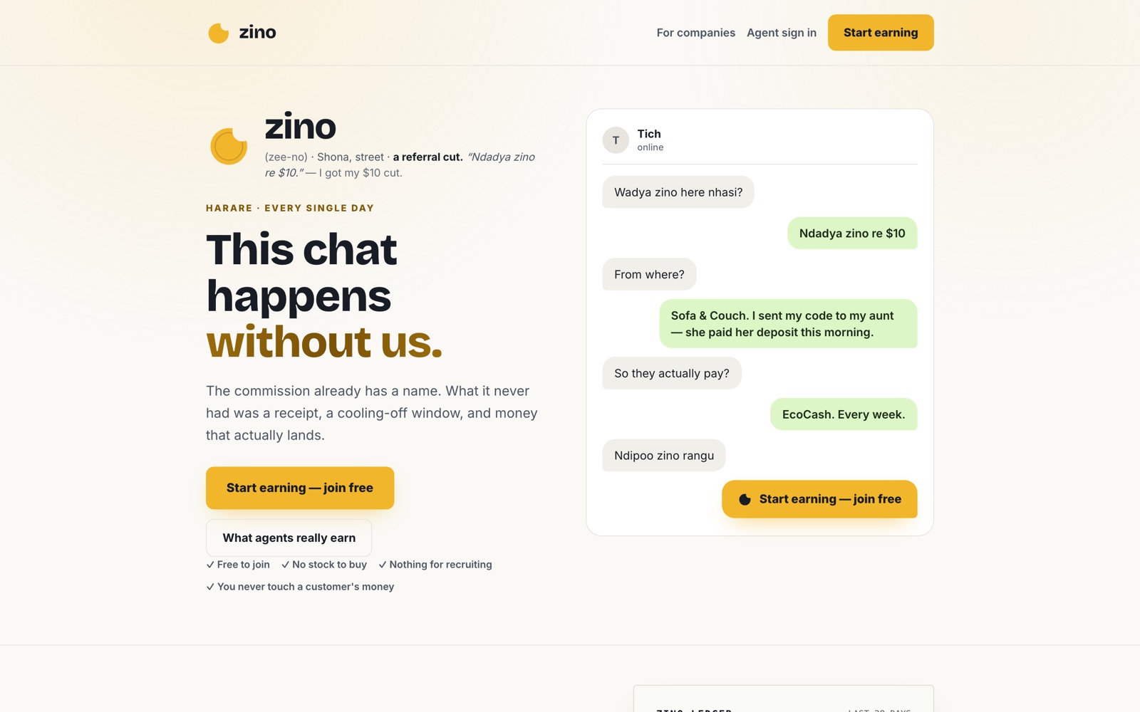 Zino — get paid for every sale you convert